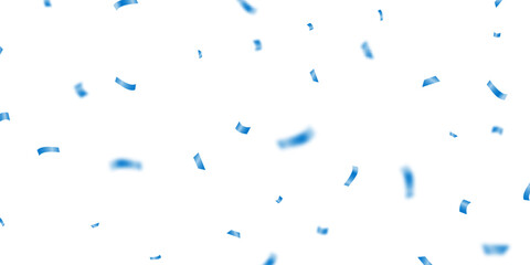 Obraz na płótnie Canvas The background is adorned with blue confetti, perfect for celebrations. A beautiful festive decoration vector illustration.