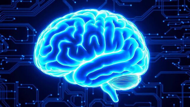 Vibrant Brain EEG Alpha Wave Activity Visualization