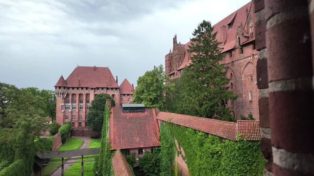 Scenic Medieval Malbork Castle in Northern Poland