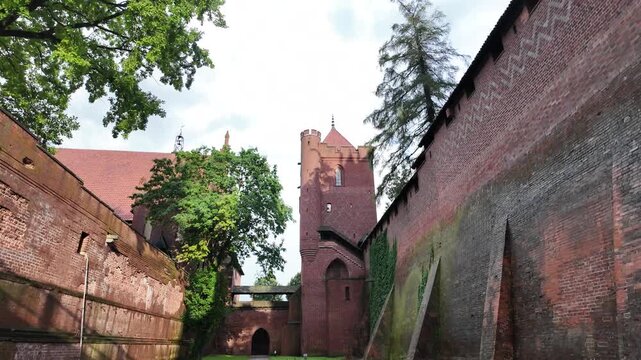 Scenic Medieval Malbork Castle in Northern Poland