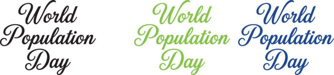 Fototapeta premium World population day awareness logos
