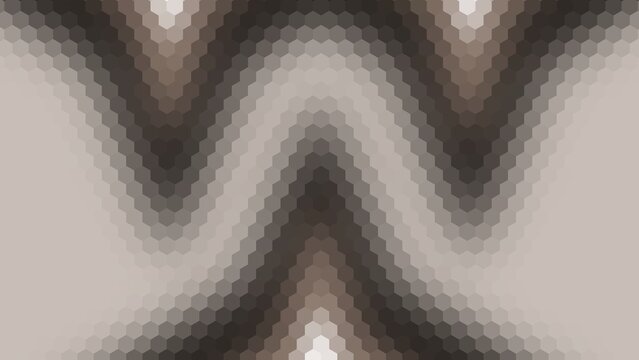 background design with white, grey, and dark brown gradient hexagon pattern surface. gradient with 2 inverted triangle shapes on the top side and 1 triangle on the bottom side of the background