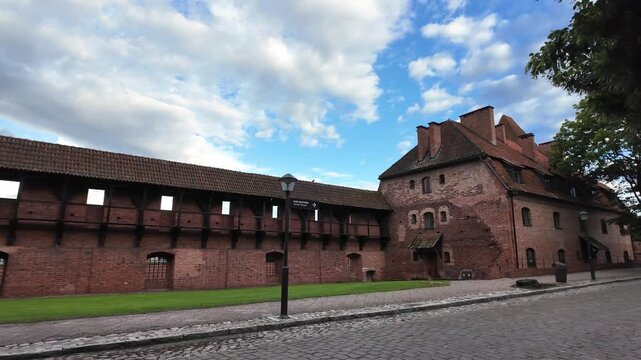 Scenic Medieval Malbork Castle in Northern Poland