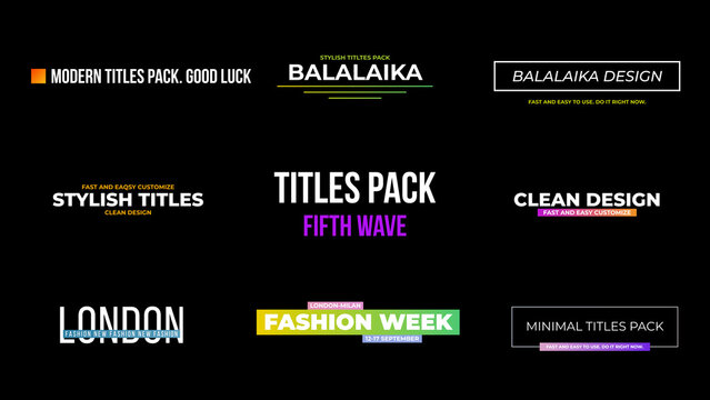 8 animated title sequences	