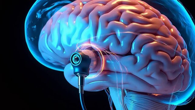 Implanted Brain Electrode Modulating Neural Circuitry in OCD Treatment