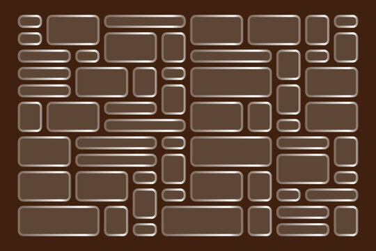 Elegant patterned backdrop featuring multiple gray transparent rounded rectangles on a warm brown surface creating a seamless texture