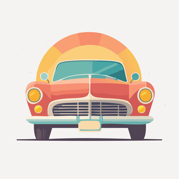 Retro Car with Sun Arch