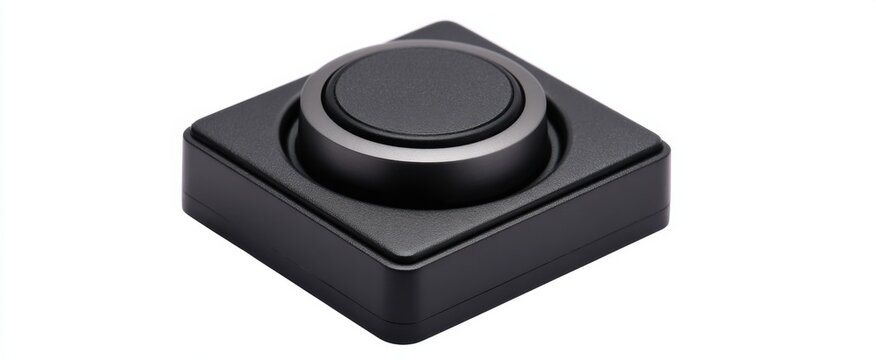 Sleek contemporary black dimmer switch ideal for smart home automation and stylish interiors