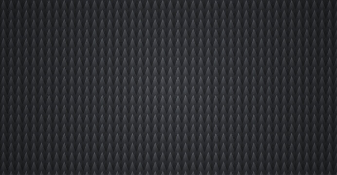 Carbon scale triangle pattern, dark gradient black texture.