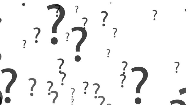 Question Mark Background. Flying Through Glowing Multiple Color Question Mark