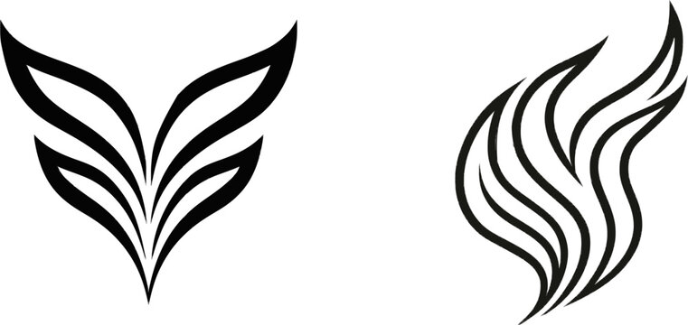 A gender-inclusive restroom icon reimagined with modern fluid lines features sharp continuous lines, clean expressive shapes, high contrast against a solid white background, symbolizing inclusivity