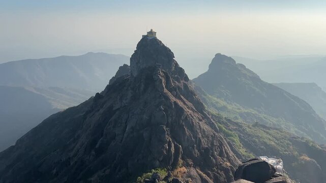 Dattatreya Temple atop Girnar Mountain near Junagadh in Gujarat, India