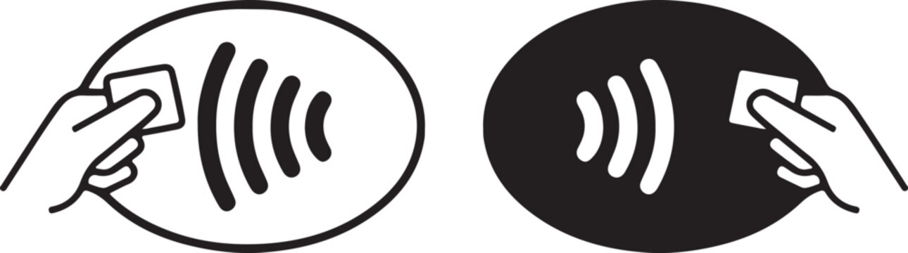 Contactless payment icon set