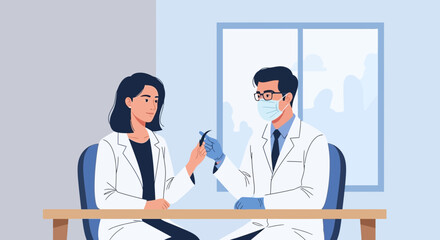 Fototapeta premium Doctor and Patient Consultation. Medical Check Up