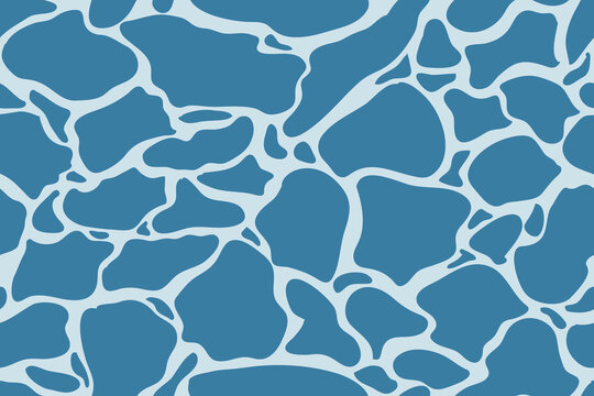 Sea foam on the ocean surface. Vector illustration. Seamless pattern.waves and ocean foam. Abstract texture of blue water surface, rippling waves 