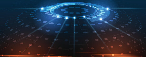 Fototapeta premium Digital cyberspace background representing big data, cloud computing, and AI
