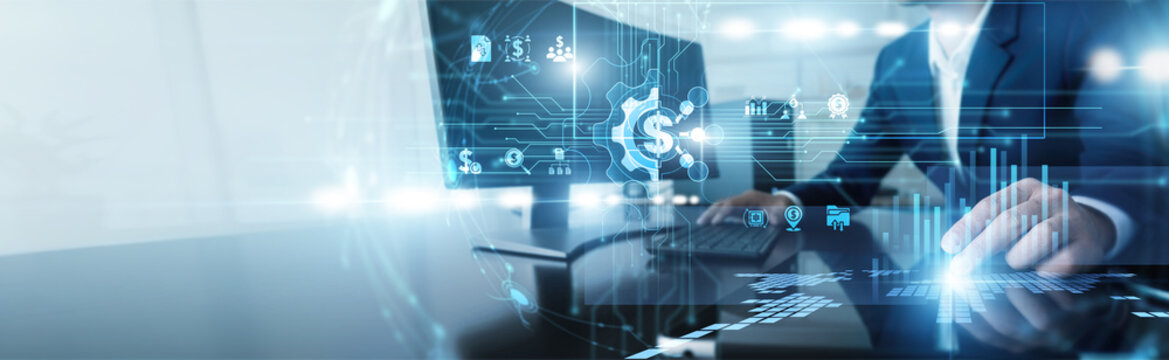 Asset manager working on computer in digital asset management. Specialist organizing media files and metadata to streamline creative workflows and protect valuable brand property assets.