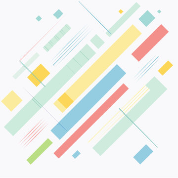 Abstract Geometric Pattern with Pastel Colors
