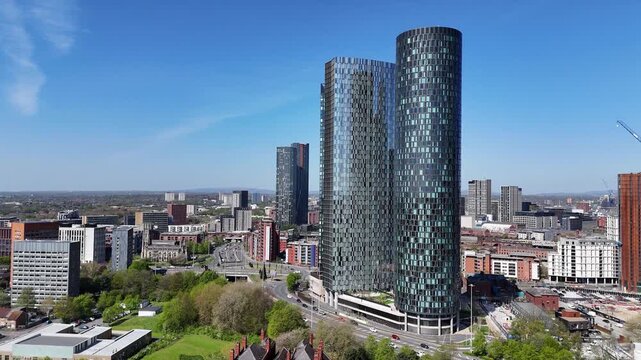 Tilting view to New Jackson Manchester.