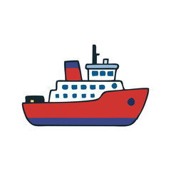 Fototapeta premium ship transportation vehicle cartoon
