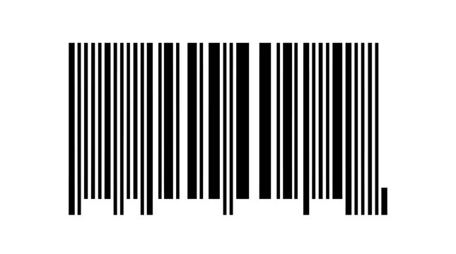 Black and White Barcode - Digital Data and Product Identification.