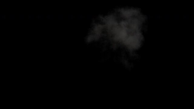 A sudden explosion ignites with a bright burst of fire. The intense flames quickly combine with dark, billowing smoke.