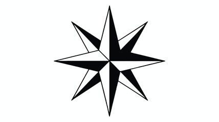 Obraz premium An illustration depicts a black and white starburst design.