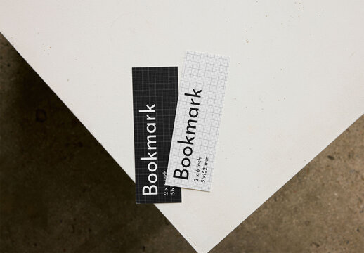 Mockup Of Two Customized Bookmarks