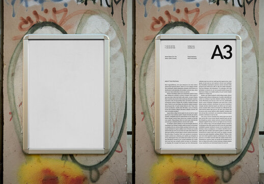 Mockup Of Vertical Customized A3 Poster