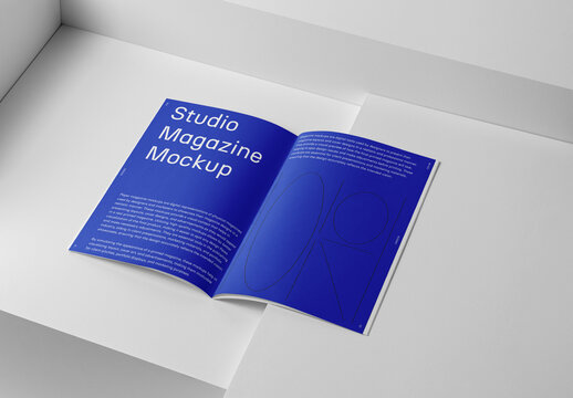 Open Paper Magazine Mockup