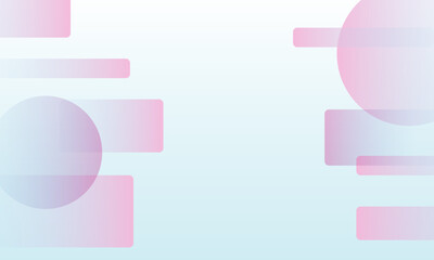 Fototapeta premium Modern Abstract Geometric Concept Background with Soft Pastel Gradient Shapes and Translucent Overlays
