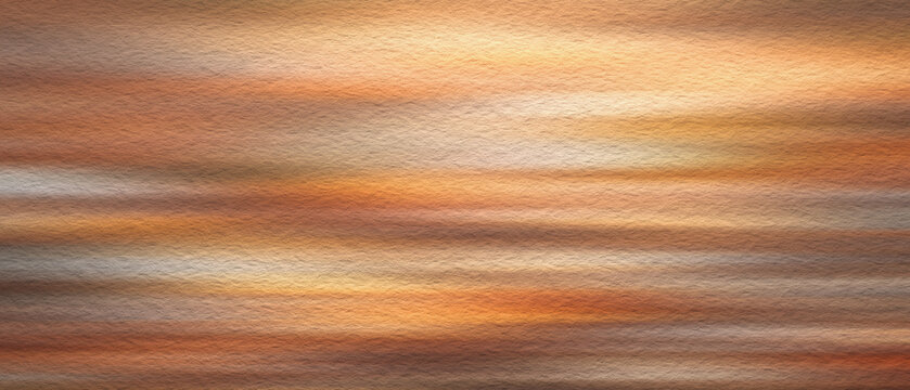 Abstract watercolor painting on textured paper. Soft,  gradient warm peach and light orange tones. Smooth transition creates calming visual texture. web backgrounds presentation slides.