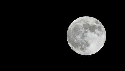 Fototapeta premium Full moon, detailed lunar surface, night sky, astronomy, symbolizing wonder, exploration, and celestial beauty