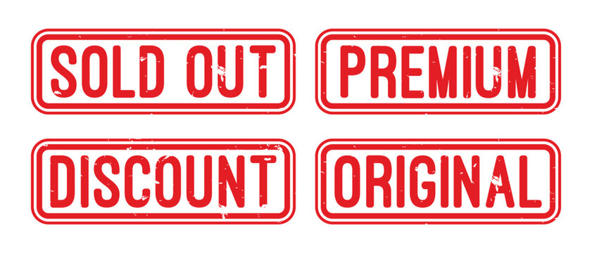 Collection of grunge style rubber stamp