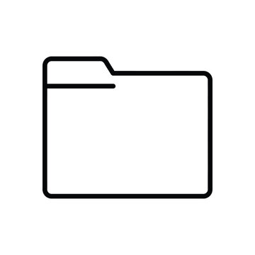 Simple outline of a document folder for digital file organization and data storage systems