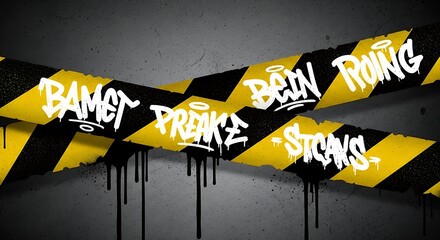 Obraz premium Abstract graffiti art with text