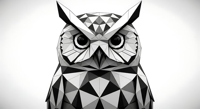 Geometric owl illustration