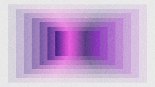 Soft purple gradient abstract background with concentric nested rectangles, grainy texture, and rhythm effect. 