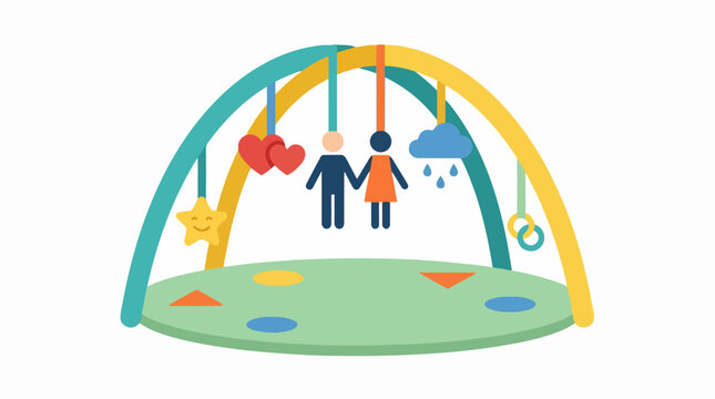 Colorful Baby Activity Play Gym with Hanging Toys