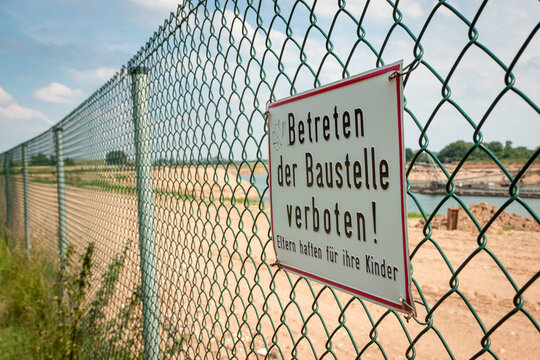 Baustellenschild