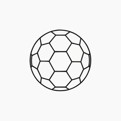 Naklejka premium Minimalist outline of a classic soccer ball design 