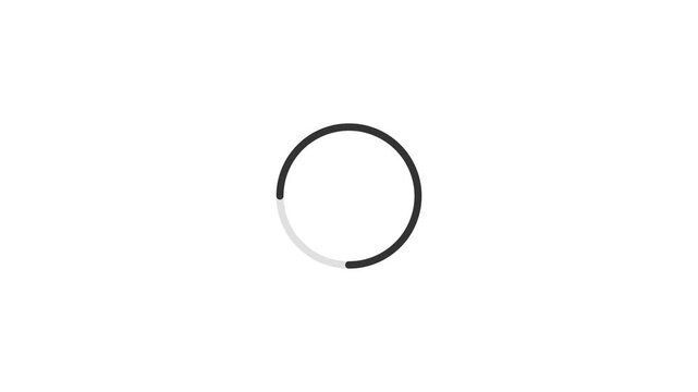 Minimalist circular loading bar spinning on a clean white background