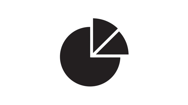 Black Pie Chart Graph For Business Statistics