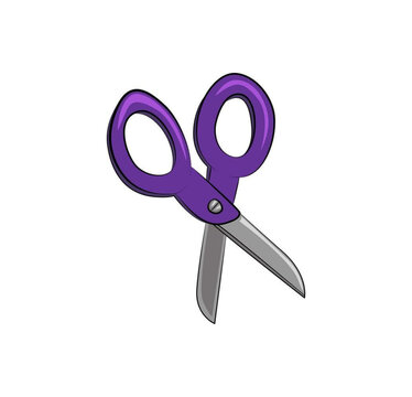 cartoon scissor illustratrion 