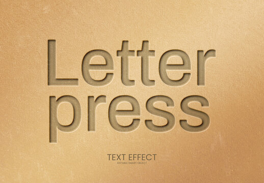 Letterpress Printed Text Effect