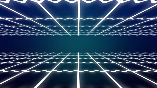 Retro Futuristic Neon Landscape 4K, Purple Blue Pink Synthwave Grid Animation, Cyberpunk Horizon Sunset, Synthwave, Seamless Looping Motion Background, Abstract futuristic retrowave poster design,