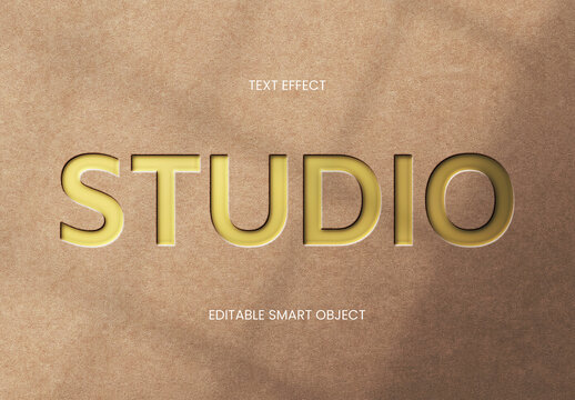 Debossed Paper Text Effect
