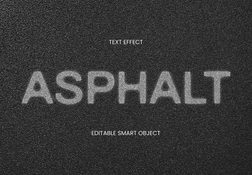 Asphalt Road Text Effect