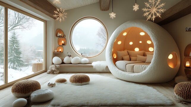 Modern cozy interior design living room