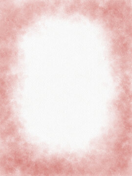 Soft Coral Watercolor Frame Background with White Center